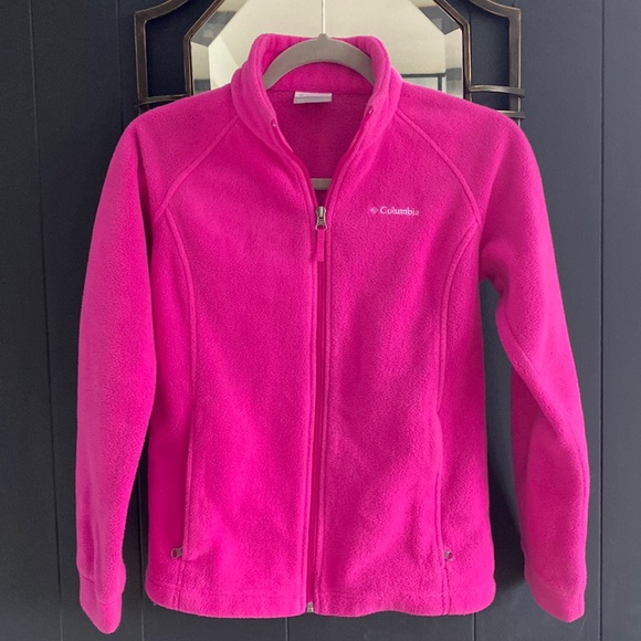 Columbia Other - Hot Pink cozy full zip long sleeve youth large fleece